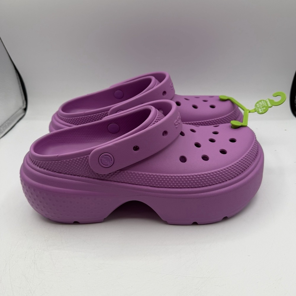 Crocs Stomp Clogs Womens 11 Mens 9 Lilac Purple Slip On Shoes Chunky Sandals NEW - Picture 2 of 8
